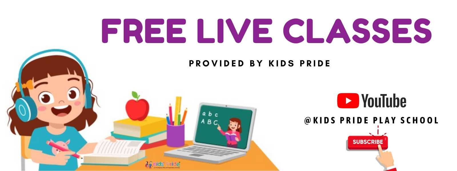 free live classes by kids pride school